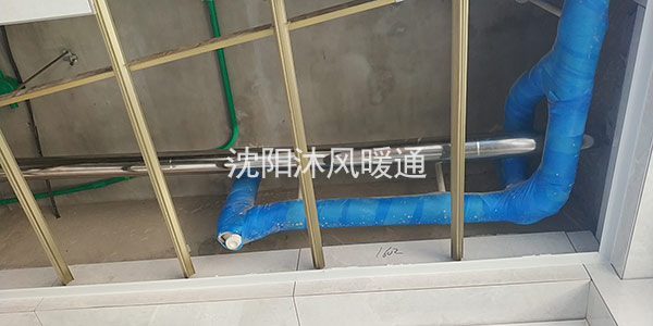 银河丽湾260平恩科新风和壁挂炉安装