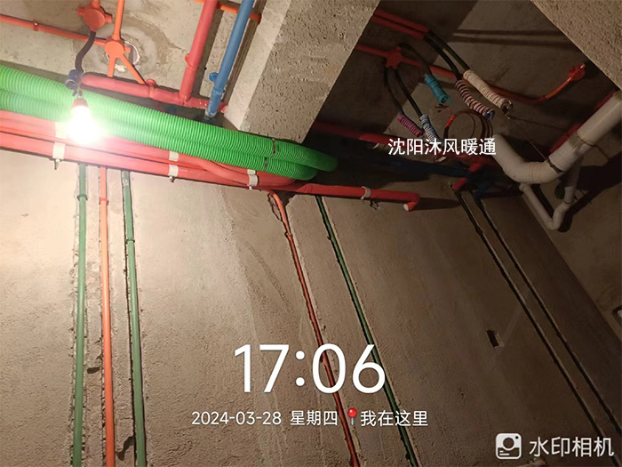 沈阳浑南三菱电机中央空调一托七安装完毕